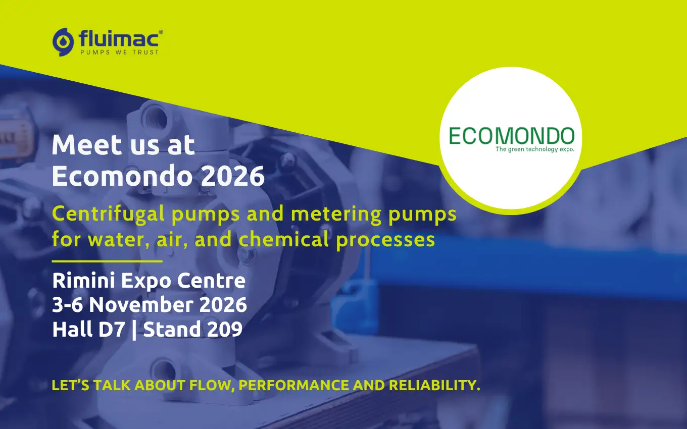 Fluimac a Ecomondo 2026: pompe centrifughe e dosatrici